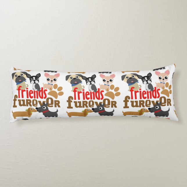 Friends Furever Dogs Puppies Body Cushion (Back)