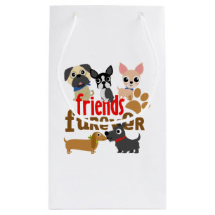 Friends Furever Dogs Puppies Small Gift Bag
