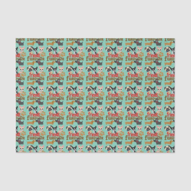 Friends Furever Dogs Puppies Tissue Paper (Front)