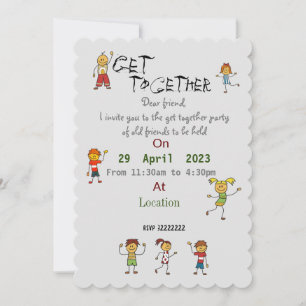 Friends gather  invitation
