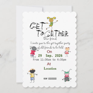Friends gather invitation