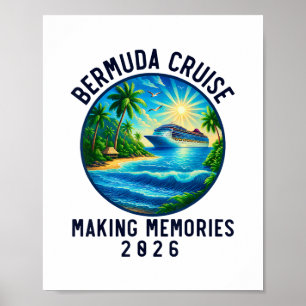Friends Group Bermuda Cruise 2026 Matching Family Poster