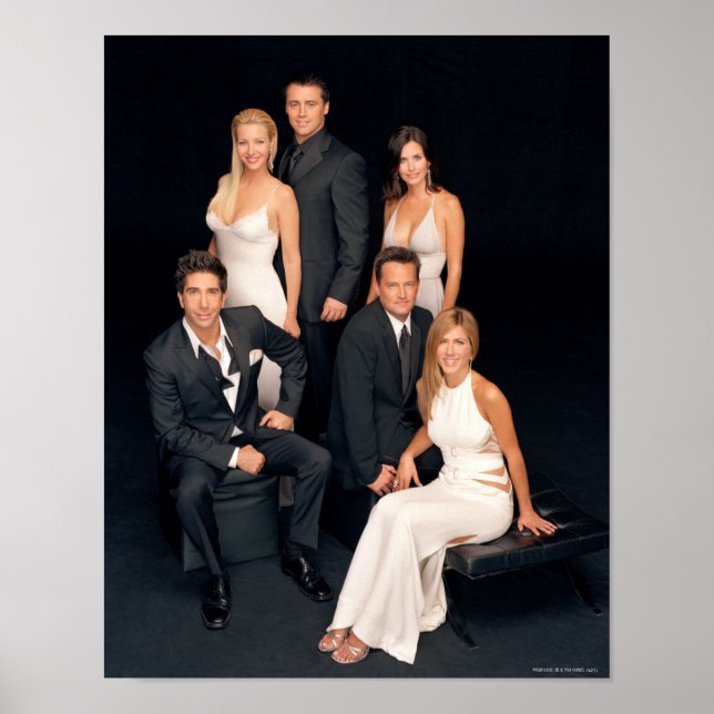 FRIENDS™ | Group in Black and White Formal Wear Poster (Front)