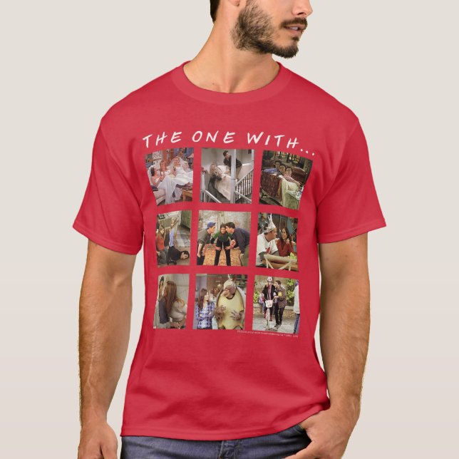 Friends Group Shothe One With Character Panels Bas T-Shirt (Front)