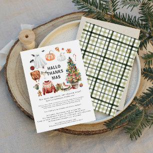 Friends Hallothanksmas Party   Cosy Holiday Invitation