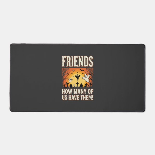 Friends Halloween Ghost Graveyard Design_1 Desk Mat (Front)