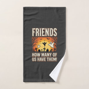 Friends Halloween Ghost Graveyard Design_1 Hand Towel