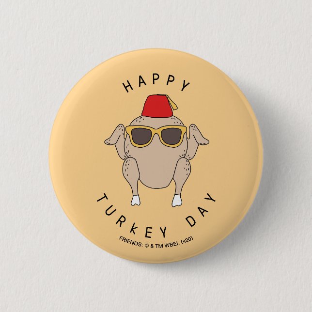 FRIENDS™ | Happy Turkey Day 6 Cm Round Badge (Front)