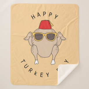 FRIENDS™ Happy Turkey Day Sherpa Blanket