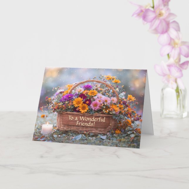 Friends Happy Wedding Anniversary  Card (Orchid)