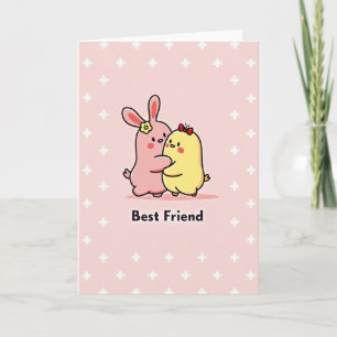 Friends Heart Pattern Greeting Card