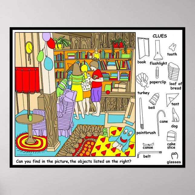 Friends Hidden Objects Puzzle Poster (Front)
