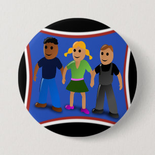 Friends Holding Hands - 7.5 Cm Round Badge