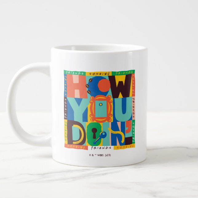 FRIENDS™ | How You Doin' - Vibrant Graphic Large Coffee Mug (Left)