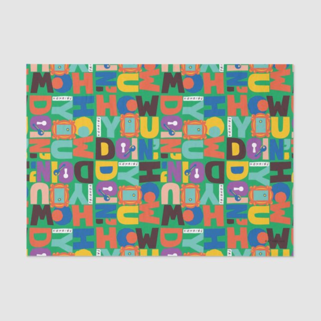 FRIENDS™ | How You Doin' Vibrant Pattern Tissue Paper (Front)