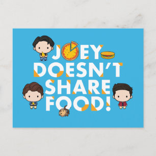 FRIENDS™   Joey Doesn't Share Food Chibi Invitation Postcard