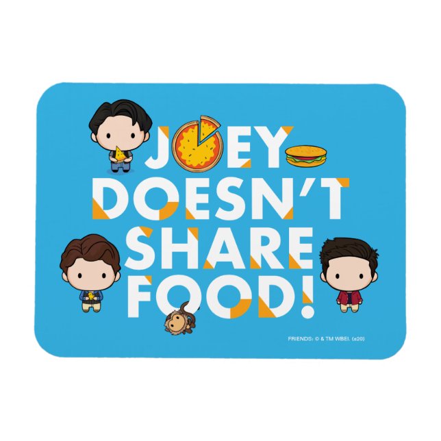 FRIENDS™ | Joey Doesn't Share Food Chibi Magnet (Horizontal)