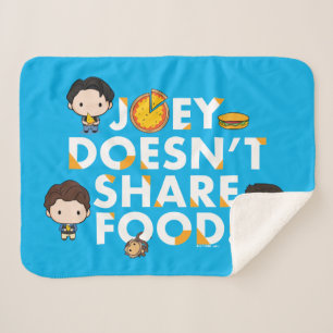 FRIENDS™   Joey Doesn't Share Food Chibi Sherpa Blanket