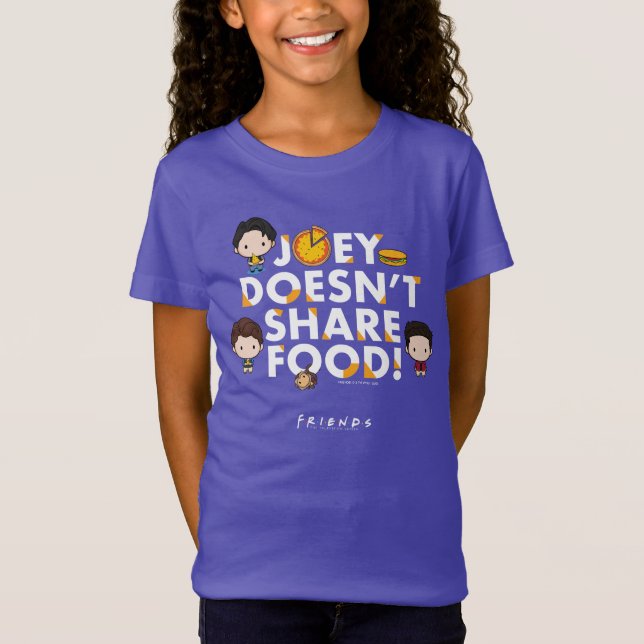 FRIENDS™ | Joey Doesn't Share Food Chibi T-Shirt (Front)