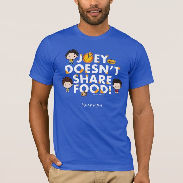 FRIENDS™ | Joey Doesn't Share Food Chibi T-Shirt (Front)