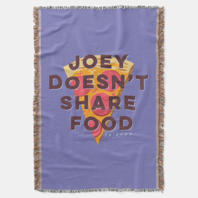 FRIENDS™ | Joey Doesn't Share Food - Pizza Throw Blanket (Front Vertical)