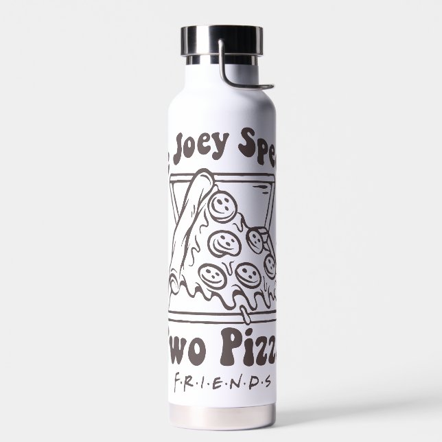 FRIENDS™ | Joey Pizza Quote Water Bottle (Left)
