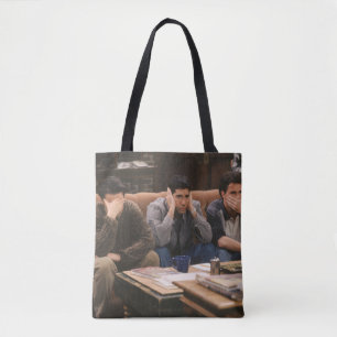 FRIENDS™   Joey, Ross, and Chandler on the Couch Tote Bag