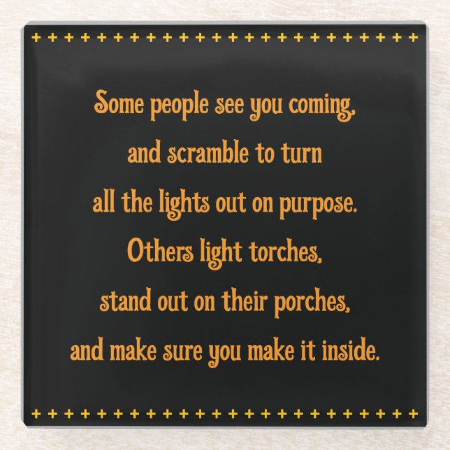 Friends Light The Way Glass Coaster (Front)
