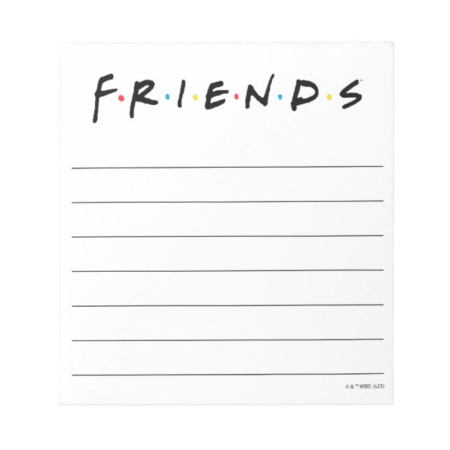 FRIENDS™ Logo Notepad (Front)