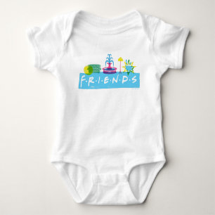 FRIENDS™   Logo with Icons Baby Bodysuit