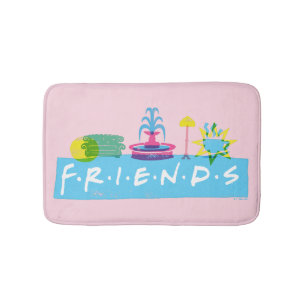 FRIENDS™   Logo with Icons Bath Mat