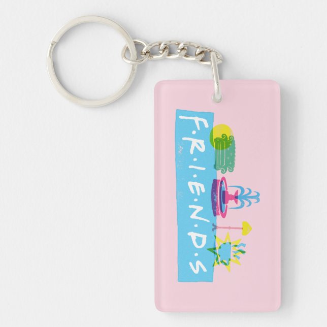 FRIENDS™ | Logo with Icons Key Ring (Front)