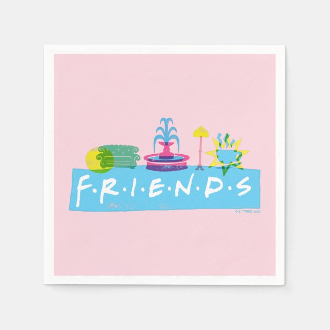 FRIENDS™ | Logo with Icons Napkin (Front)
