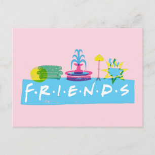 FRIENDS™   Logo with Icons Postcard