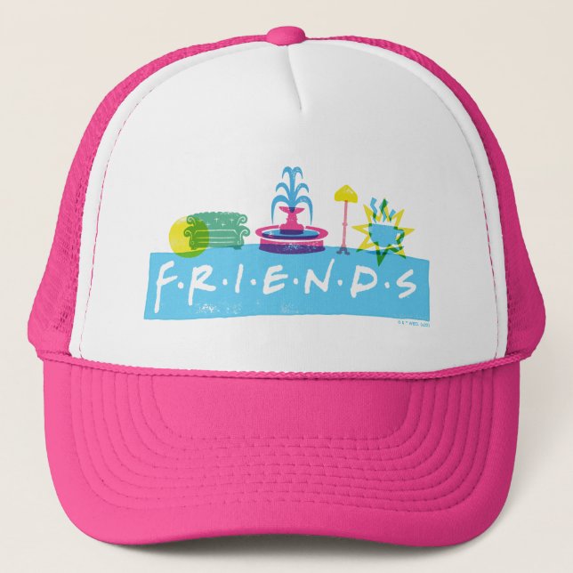 FRIENDS™ | Logo with Icons Trucker Hat (Front)