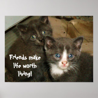 FRIENDS MAKE LIFE WORTH LIVING poster