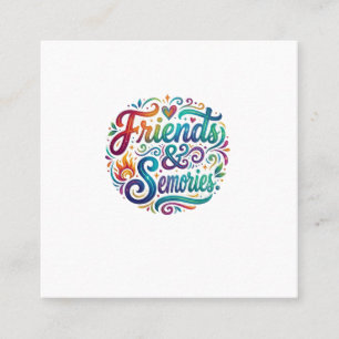  Friends & Memories T-Shirt – Cherished Moments  Square Business Card