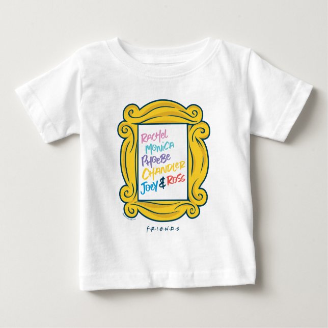FRIENDS™ Names in Peephole Baby T-Shirt (Front)