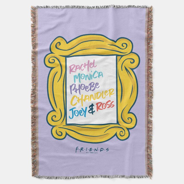 FRIENDS™ Names in Peephole Throw Blanket (Front Vertical)