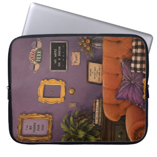 Friends Nostalgia and purple Illustration Laptop Sleeve