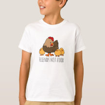 Friends Not Food Chicken vegan kids t-shirt
