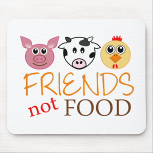 Friends Not Food Mouse Pad