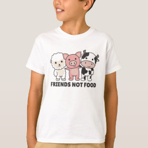 Friends Not Food Vegan Sheep Pig Cow T-Shirt
