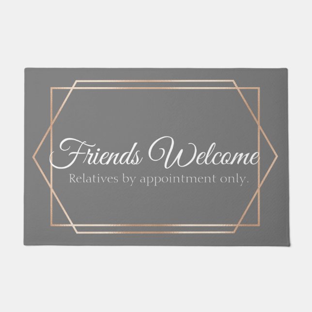 Friends Not Relatives Welcome Doormat (Front)