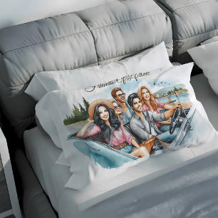 Friends of Lifetime Travel Theme  Decorative Cushion
