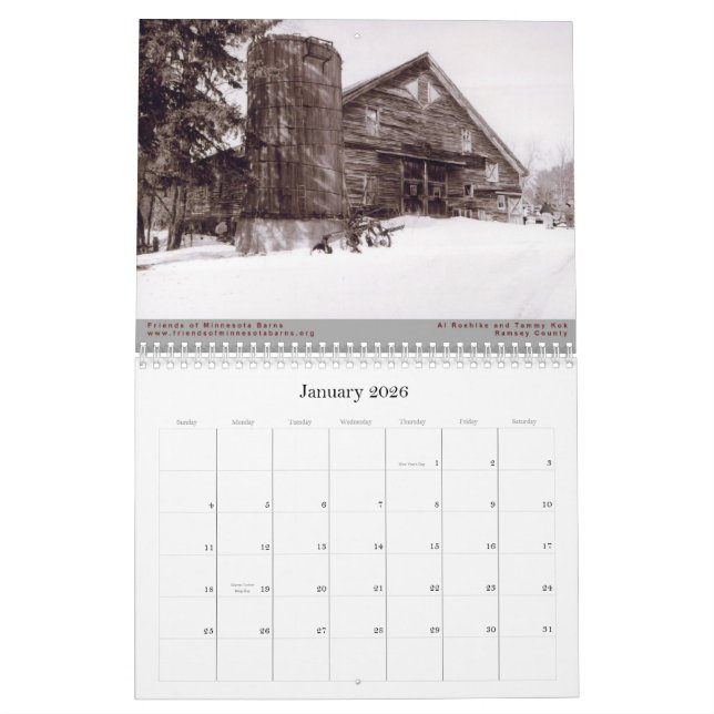 Friends of Minnesota Barns 2010 Calendar (Jan 2026)