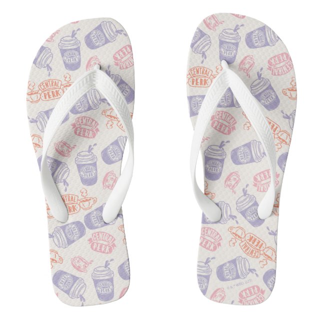 FRIENDS™ | Pastel Central Perk Pattern Jandals (Footbed)