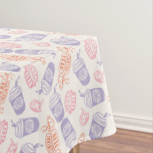 FRIENDS™ Pastel Central Perk Pattern Tablecloth