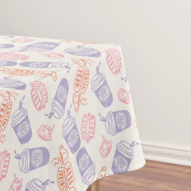 FRIENDS™ | Pastel Central Perk Pattern Tablecloth (In Situ)