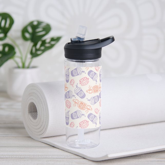 FRIENDS™ | Pastel Central Perk Pattern Water Bottle (Yoga)